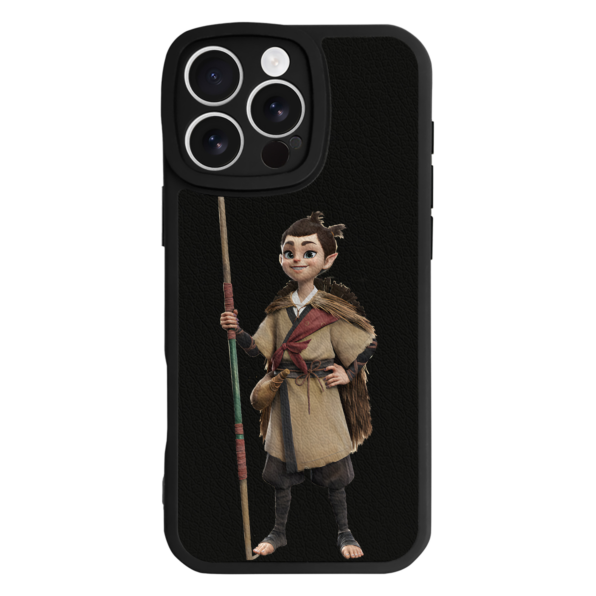 （画像用） Ne Zha 2 ナタ 魔童の大暴れ 【iPhone 16シリーズ対応】シリコンスマホケース（レザー調） 材質：シリコン
